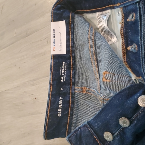 O.G. STRAIGHT ANKLE HIGHRISE SZ 0 MED BLUE JEANS NWT SECRET SLIM POCKETS - Picture 3 of 8